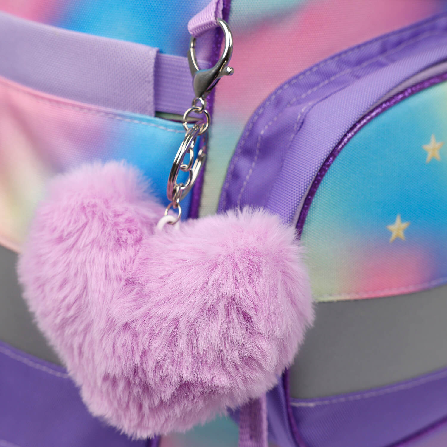 Privezak za ključeve Purple Heart Fluffy