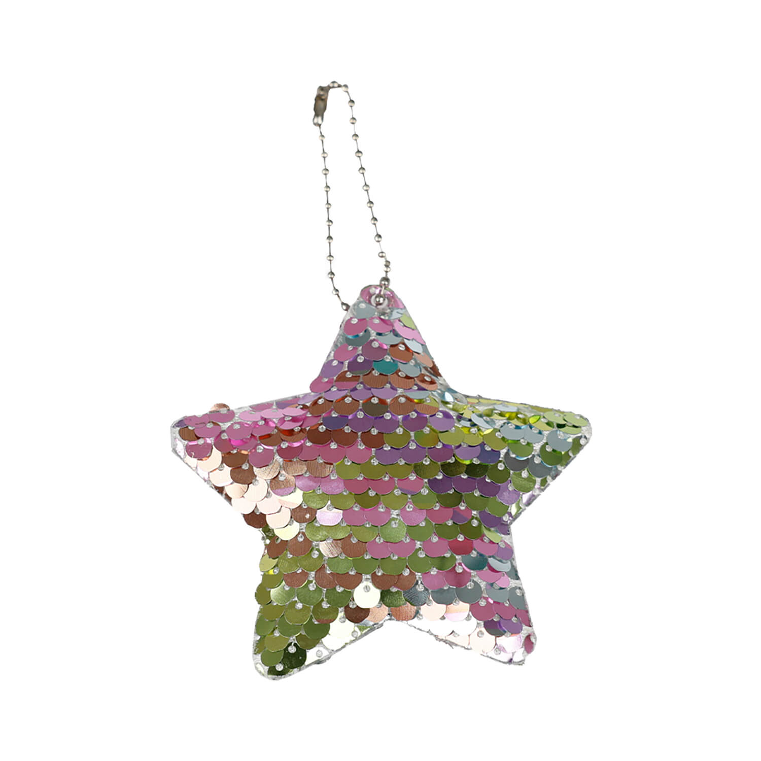 Privezak za ključeve Rainbow Star Sequin