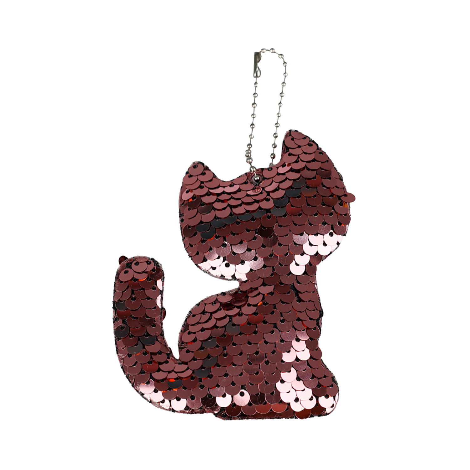 Privezak za ključeve Pink Cat Sequin